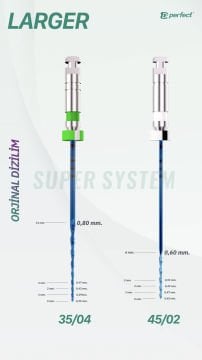 Perfect SUPER SYSTEM Larger 35/.04/45.02 Asorti Kanal Eğesi