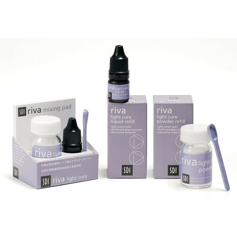 SDI Riva Light Cure Işınlı Cam İonomer Dolgu Materyali Toz Likit A2