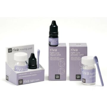 SDI Riva Light Cure Işınlı Cam İonomer Dolgu Materyali Toz Likit A2