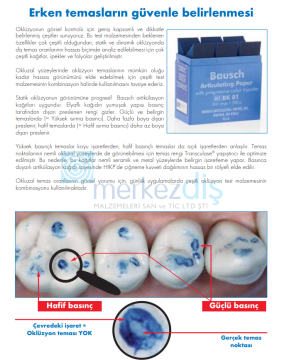 Bausch Progressive Artikülasyon Kağıdı Düz 200 Mikron 300'lük