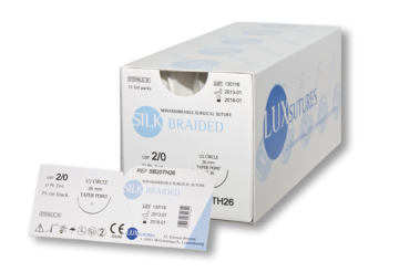Lux Sutures Silk Siyah İpek Cerrahi Sutur-Non Absorbe-Ters Keskin İgneli