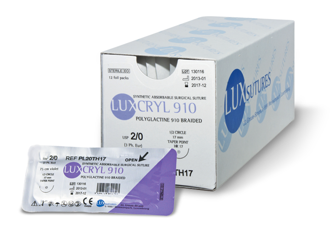 Lux Sutures Luxcryl PGA Absorbe Cerrahi Sutur - Ters Keskin İgneli