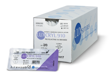 Lux Sutures Luxcryl PGA Absorbe Cerrahi Sutur - Ters Keskin İgneli