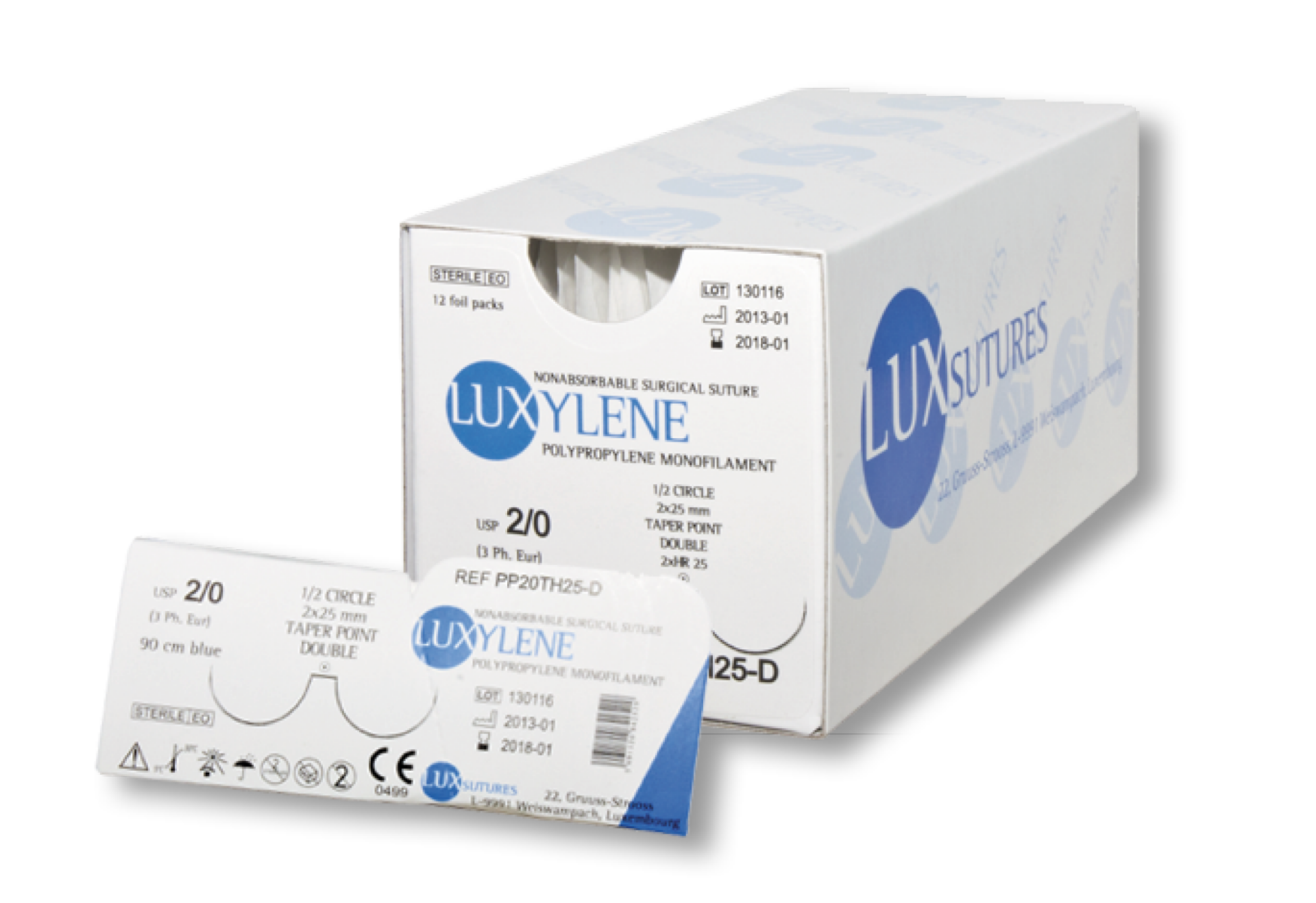 Lux Sutures Luxylene Polipropilen Cerrahi Sutur - Ters Keskin İgneli  - Non Absorbe