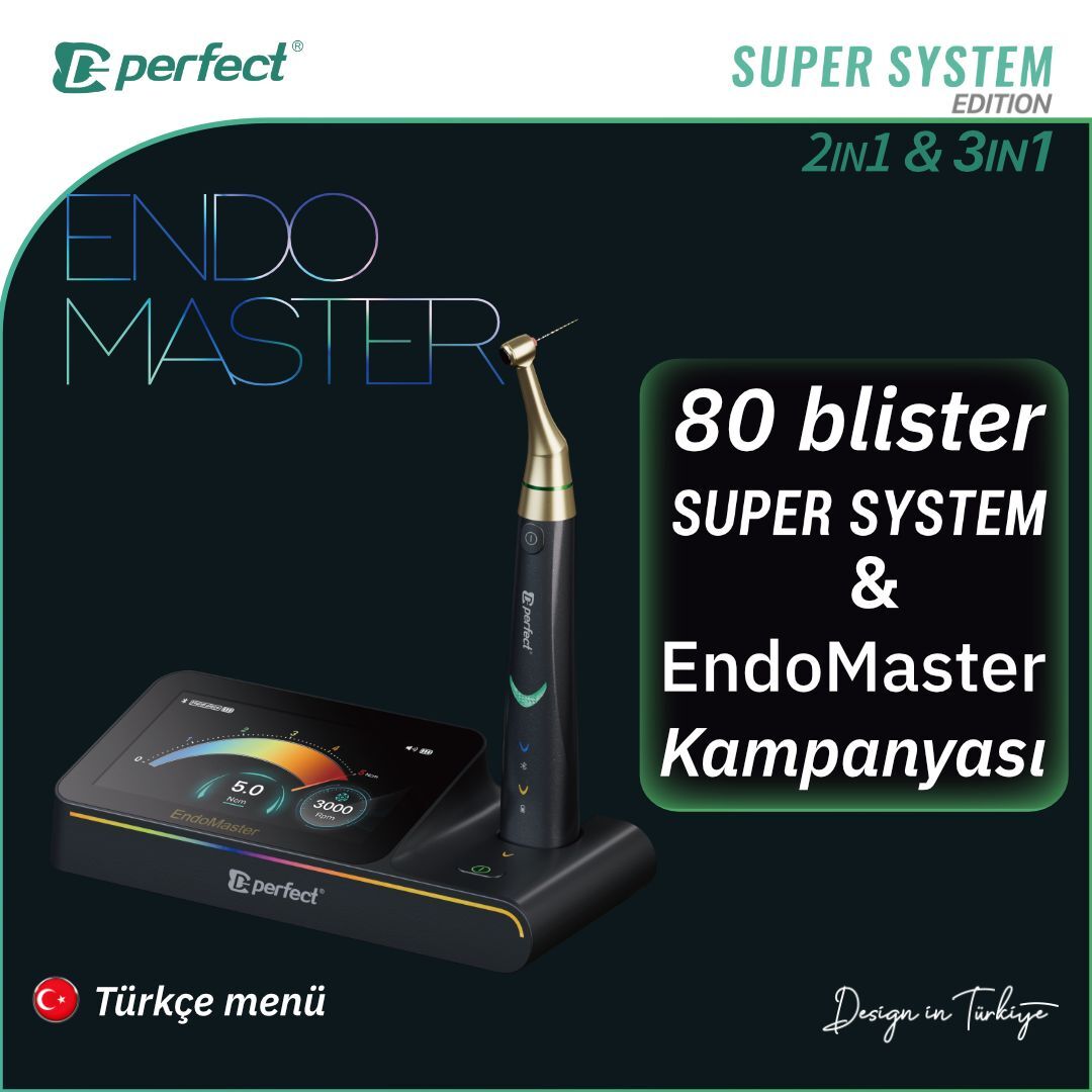 Perfect EndoMaster + 80 blister Super System kanal eğesi (2in1 & 3in1 Modlu)