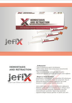 Jefix X-Hemostasis and Retraction - Kan durdurucu şırınga Alüminyum klorür bazlı