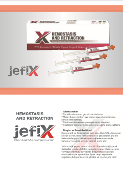 Jefix X-Hemostasis and Retraction - Kan durdurucu şırınga Alüminyum klorür bazlı