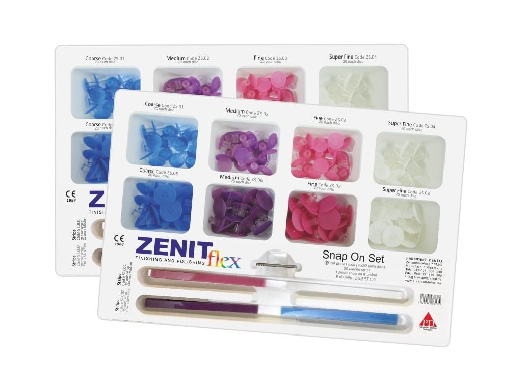 PD PRESIDENT DENTAL ZENIT FLEX SNAP ON Bitirme ve Polisaj Seti
