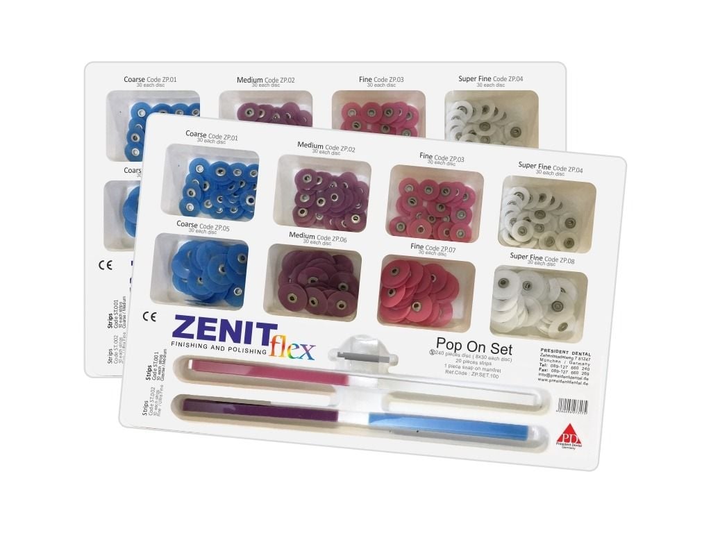 PD PRESIDENT DENTAL ZENIT FLEX POP ON Bitirme ve Polisaj Seti